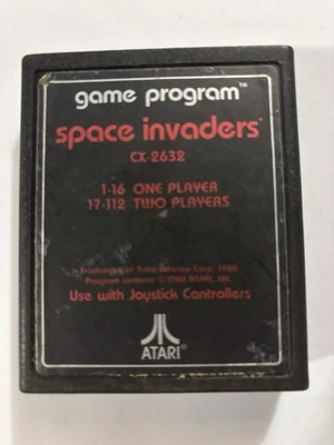 SPACE INVADERS (Atari 2600, 1980) Text Label Varient Cart Only - Image 1 of 3