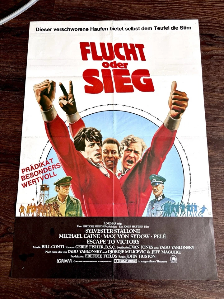 Flucht oder Sieg Kinoplakat Poster A1, Sylvester Stallone, Pelé, Michael Cain - Bild 1 von 1