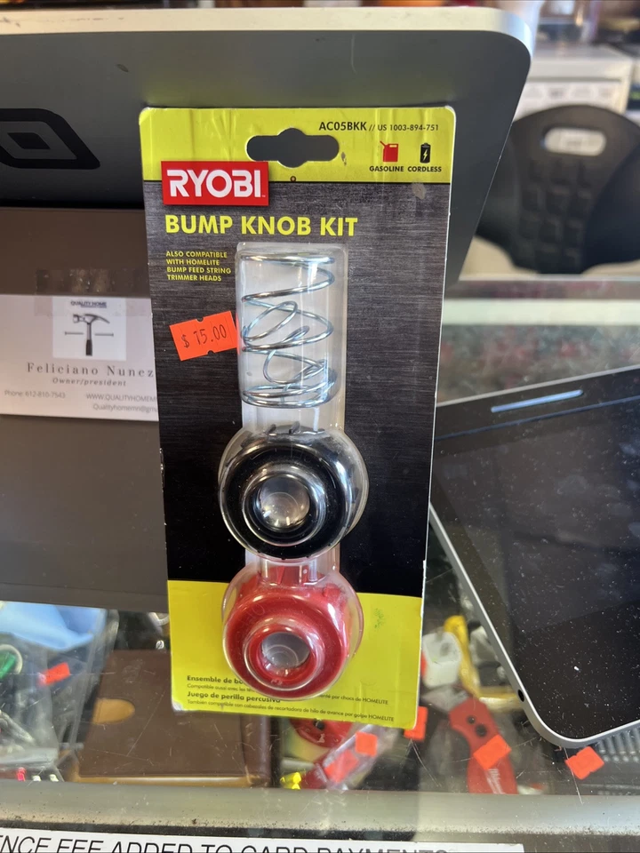 RYOBI Replacement Bump Knob & Spring Kit For Ryobi&Homelite String Trimmer Heads - Image 1 of 1