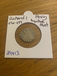 1172 - 1199 Richard I The Lionheart Silver Penny - Aquitaine Mint (29413) - Picture 1 of 4