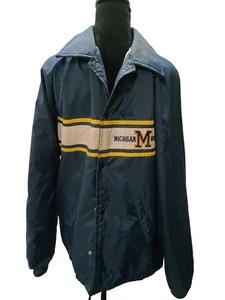 Vintage Herren 80er Jahre Michigan Wolverines Coaches Knopfleiste Jacke Gr. Medium - Bild 1 von 10