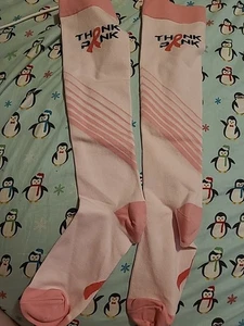 womens compression socks Cancer Awareness Size Small To Medium buy 1 get 1 free - Picture 1 of 3