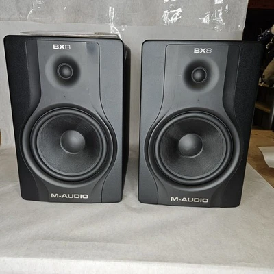 Pair of M Audio BX8 Carbon Black Studio Monitor Speakers  - Image 1 of 4