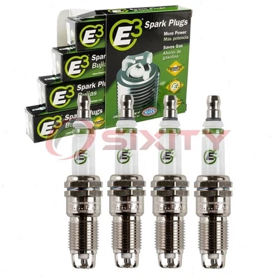 4 pc E3 Spark Plugs for 1994-1996 Oldsmobile Cutlass Ciera 2.2L L4 Ignition hz - Image 1 of 4