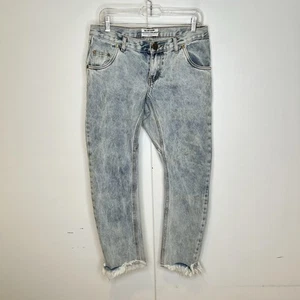 One Teaspoon Lonely Boys Jeans Rigid Low Waist Relaxed Hip Drop Crotch Size 27 - Picture 1 of 7
