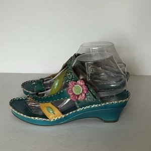 Sandalia Spring Step L'Artiste Belanus Mujer EE. UU. 8 UE 38 Slide Boho Colorida Floral - Imagen 1 de 11