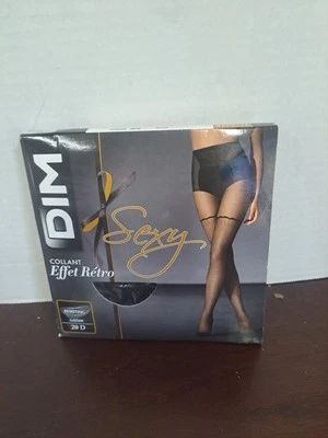 DIM Sexy Collar Efecto Retro Negro Panty Manguera Talla 3/4 Foto 1 de 4