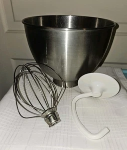 KitchenAid Bowl And Beater Set K45 Stainless 4.5 Qt Mixer Korea - Picture 1 of 5