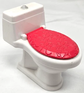Mattel Barbie Dream Bathroom Toilet 2014 Retired Rare White & Pink - Picture 1 of 3