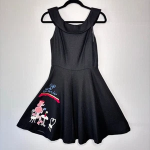 Emily Temple Cute Japan Anime Poodle Skirt Dress Size S Black Embroidered - Picture 1 of 15