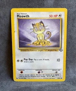 Meowth 56/64 Jungle Regular Pokemon TCG Moderately Played - Picture 1 of 2