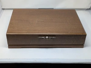 Vintage 17" Silberbesteck Besteck blau Innentruhe Aufbewahrungsbox Koffer Service 12 - Bild 1 von 10