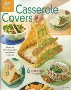Casserole Covers Crochet Patterns 6 Styles Potluck Cozies Annie's Attic NEW - Picture 1 of 2