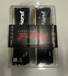 Kingston 32GB 5200MT/S DDR5 CL40 Dimm (2er-Set) Fury Beast RGB KF552C40BBAK2-32 - Bild 1 von 2