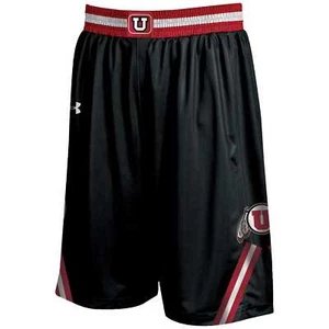 New NWT Utah Utes Under Armour Replica Basketball Size Medium Black Shorts - Picture 1 of 1