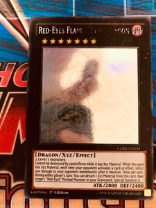 Yugioh Red-Eyes Flare Metal Dragon CORE-EN054 Fantasma Raro 1ª Edición LP ¿Error de impresión? - Imagen 1 de 9