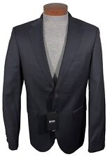 Men's HUGO BOSS Dark Navy Blue Wool Jacket Blazer 40 Long 40L NWT NEW