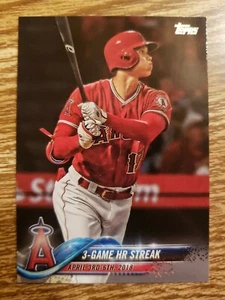 Topps Update Series 2018 Shohei Ohtani US189 3 giochi HR Streak - Foto 1 di 2