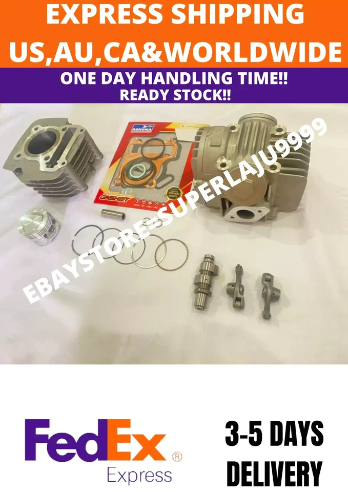 Yamaha TTR110 TT-R 110E Big Bore Kit 128cc with Cylinder Head Set Big Valve - Image 1 of 4