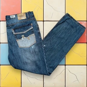 Y2K LRG Baggy Jeans 2000s Light Wash Denim Men's 38 Skater Streetwear Hip Hop - Picture 1 of 7