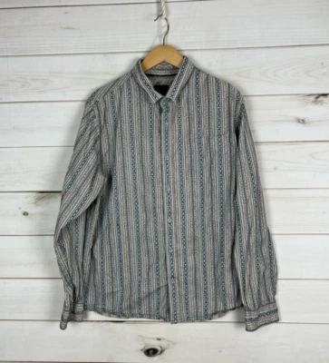 Camisa PrAna Breathe Botón Para Hombre L Multicolor Manga Larga Bordada Geométrica Foto 1 de 4