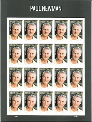Scott #5020a--IMPERFORATE-No Die Cut-- (49c) Paul Newman Pane of 20---SOLD OUT!! - Image 1 of 2