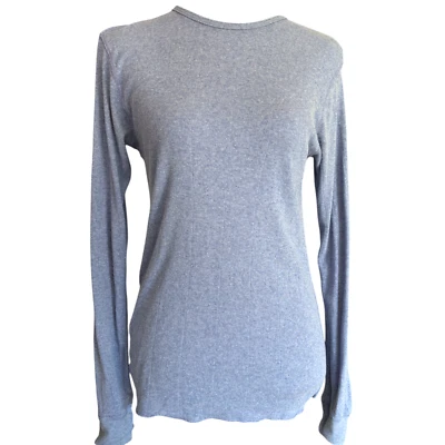 Cherokee Mujer Azul Jaspeado Acanalado Manga Larga Camiseta Talla M Foto 1 de 4