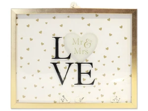 Lawrence 10x13 Hochzeit ShadowBox mit Herz Signatur Fliesen (gleicher Versand jede Menge) - Bild 1 von 4