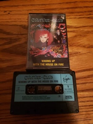 Culture Club RARE Vintage Cassette Waking Up With The House On Fire Paper Label  - Image 1 of 2