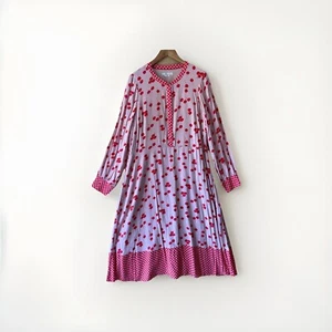 BODEN 18 L Eva Pink Red Floral Milkshake Blossom Midi Dress Long Dopamine Fun - Picture 1 of 10