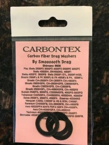 CARBONTEX SHIMANO 9908 Stradic 2500, 3000, 4000, 5000 FJ & MORE DRAG WASHERS - Picture 1 of 2