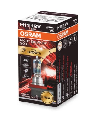 OSRAM H11 Night Breaker 200 +200% NEXT GENERATION 12V 55W PGJ19-2 - Bild 1 von 4