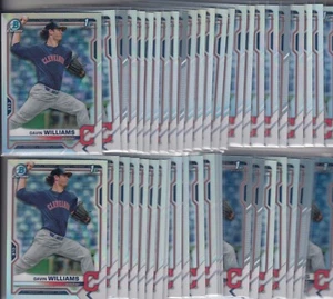 Lot of (46) 2021 Bowman Chrome Draft GAVIN WILLIAMS 1st Rookie ALL Refractor #93 - Bild 1 von 1