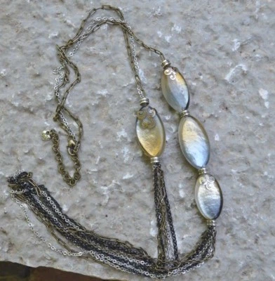 RARO Collar Largo Brighton 'SHELL SHIMMER' FREGONA/Cuentas de Oro y Cadenas Multicolor  Foto 1 de 4