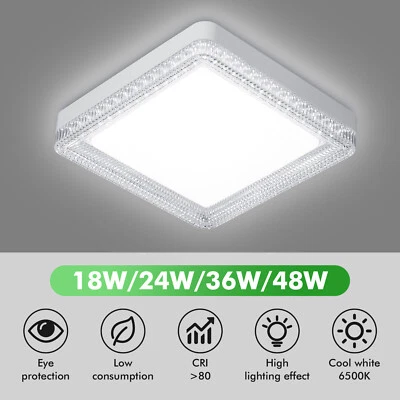 LTPAG Square LED Ceiling Light Flush Mount Kitchen Bedroom Down Lighting Fixture Lamp