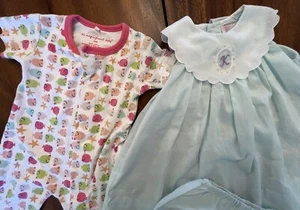 Petite Ami 3 Months K Monogram Baby Girl Dress & One Piece Fish Magnetic Outfit - Picture 1 of 7
