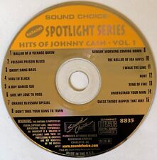 SOUND CHOICE SPOTLIGHT - HITS OF JOHNNY CASH - V 1 - SC8835 - LOT 3649 - RARE!