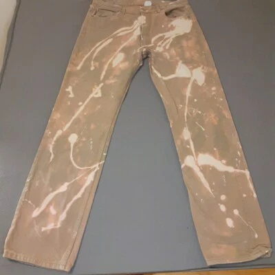 Винтажный LEVIS 501 джинсы 36 x 34 Canary желтый кнопка мухи джинсовые брюки Y2k отбеленный - Изображение 1 из 4