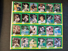 1986 Star Company Baseball Nolan Ryan 24 Card Set on Uncut Sheet - RARE
