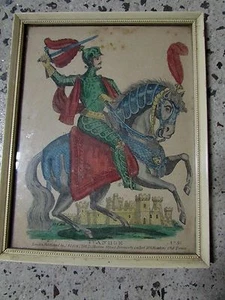 ANTIQUE FRAMED PRINT IVANHOE NO.95 J.REDINGTON J.WEBB TOY THEATRE - Picture 1 of 9