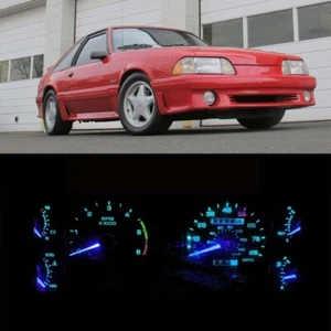 Gauge Cluster Instrument LED Dashboard Bulbs Ice Blue For 87-93 Ford Mustang - Picture 1 of 7