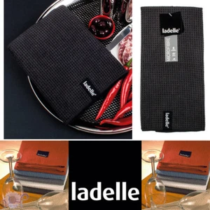 Ladelle Microfibre Glass Cloth Tea Towels Super Absorbent | Black - Picture 1 of 7