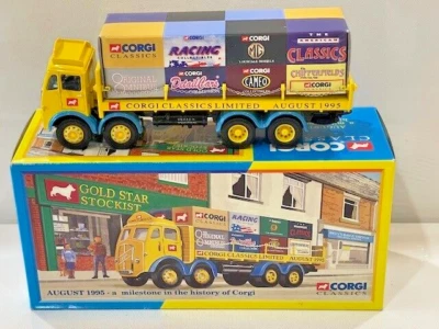 2464B - CORGI CLASSICS 1995 MILESTONE ERF V 8 WHEEL PLATFORM TRUCK MODEL 09802! - Image 1 of 4