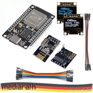 OpenDTU Hoymiles Hágalo usted mismo Kit de Pantalla SSD1306 + ESP32 + NRF24L01Plus + Zócalo + Cable - Imagen 1 de 14