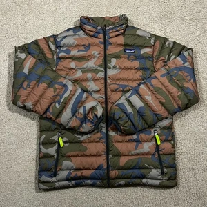 Suéter de plumón Patagonia para niños chaqueta acolchada bosque camuflaje talla 2XL 16-18 - Imagen 1 de 8