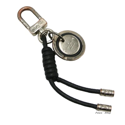 Chaveiro Louis Vuitton M67224 Damier corda de couro grafite preto prata Japão - Imagem 1 de 4