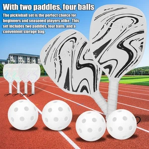Professional Training Paddle Set W/ 4 Balls & Carry Bag Blue - Picture 1 of 8
