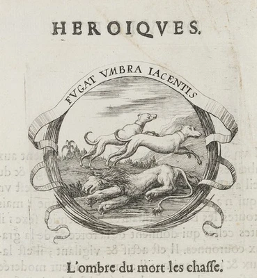 Nach Unbekannt (17.Jhd), Hunde fliehen vor Löwen,  1649, KSt. Barock 1600-1649 - Bild 1 von 4