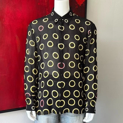 GIANNI VERSACE silk shirt Circles print size 56 from S/S 1997 Peter Schuyff - Image 1 of 4