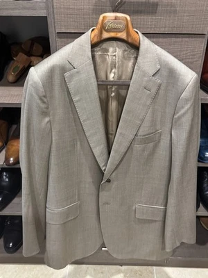 $3,400 ISAIA Men’s Jacket  Beige Pure Virgin Wool Aquaspider 42R EU 52R US - Image 1 of 4